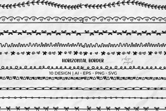 10 Horizontal Border, Decorative Element