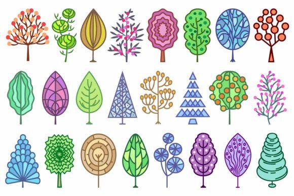 Abstract Decorative Trees: A Creative Design Asset for Modern Projects