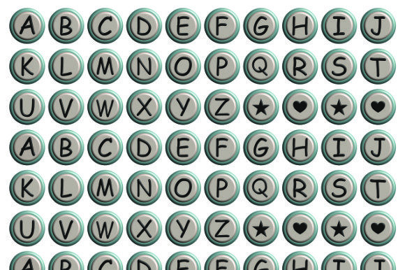 Alphabet – Letters - Brads .24.