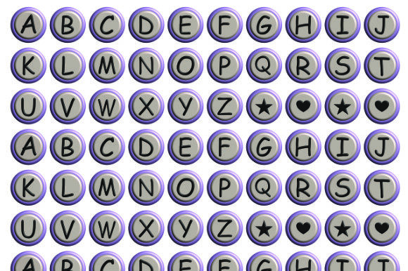 Alphabet – Letters - Brads .43.