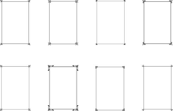 Bundle of Decorative Frames. Set 5