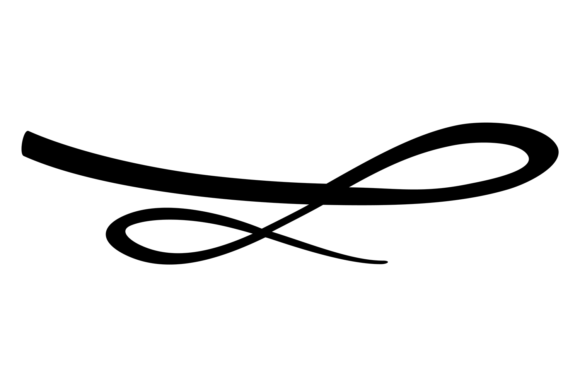 Calligraphic Underline Tail. Decorative
