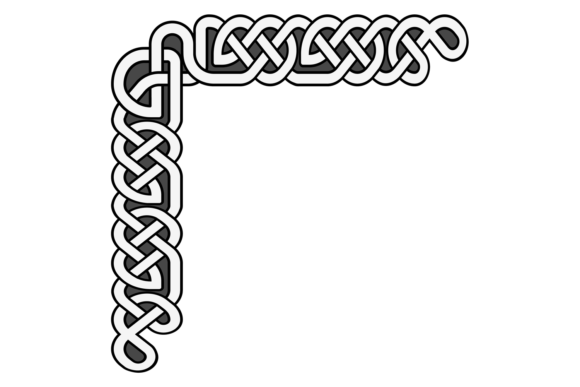 Celtic Knot Corner. Decorative Vintage B: A Timeless Design for Modern Creatives