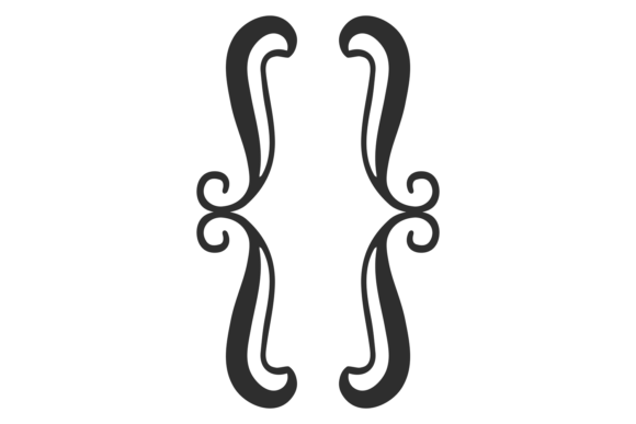 Curly Braces as Decorative Calligraphic Elements: Merging Art and Design