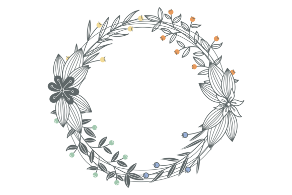 Decorative Botany Circle: A Round Floral Refined Typeface