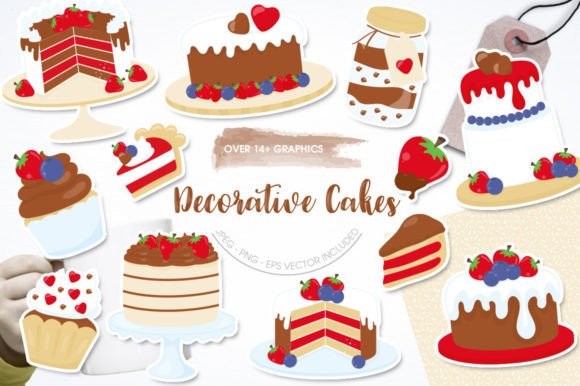 Decorative Cakes 2: Elevating Visual Design with High-Quality Vector Assets