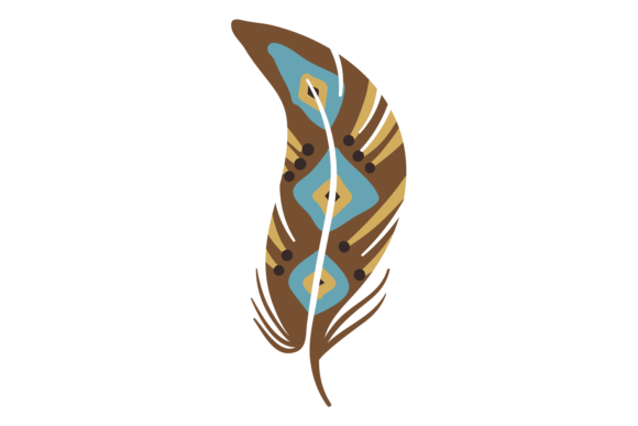 Decorative Feather in Ethnic Indian Style