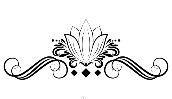 Decorative Floral Divider: A Sophisticated Design Element for Versatile Use