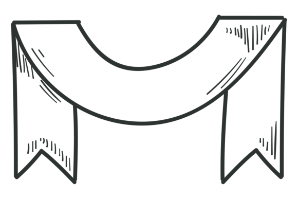 Decorative Ribbon Doodle: A Creative Tool for Design and Presentation