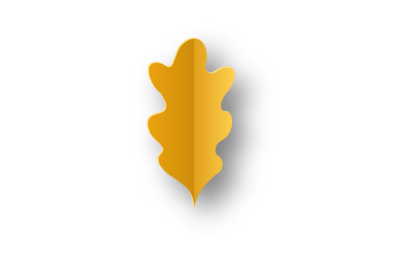Decorative S with Oak Leaf in Papercut Style: A Versatile Design Element