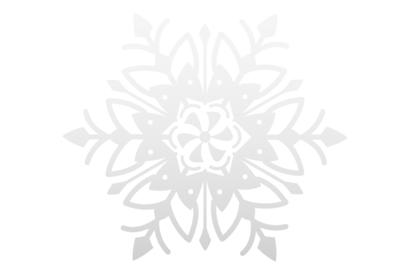 Decorative Snowflake: Frozen Round Ornament for Versatile Design Needs
