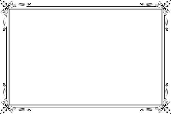 Decorative Vintage of Frame Set 62: A Monochrome Masterpiece