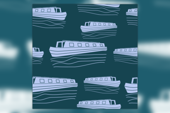 Flat Oblique Narrow Boat Dark Pattern