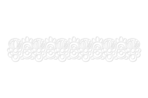 Floral White Lace Strip. Decorative Fash