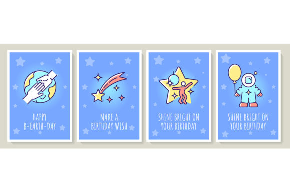 Happy Cosmic Birthday Greeting Cards