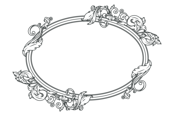 Oval Filigree Border. Decorative Vintage: Elevating Design with Timeless Elegance