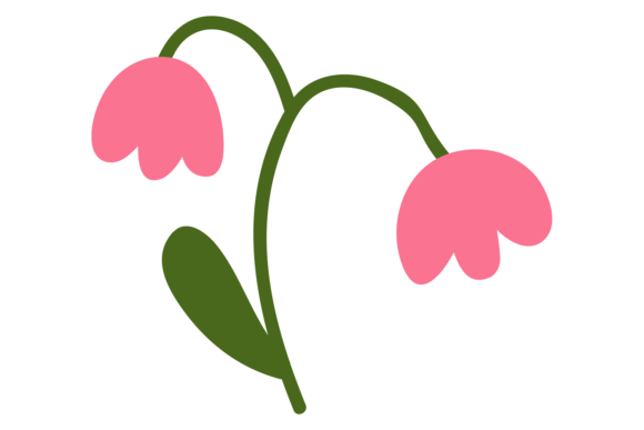 Pink Flower Spring Plant: A Decorative Nature Icon for Creative and Commercial Use