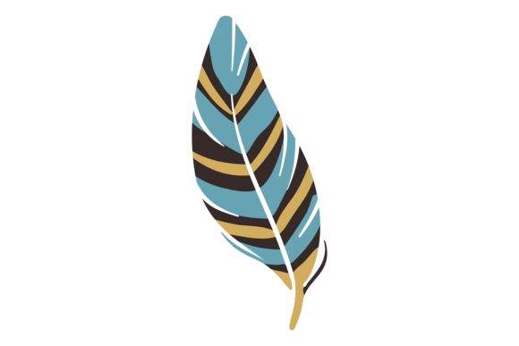 Rustic Quill. Decorative Feather. Bird B: A Versatile Element for Boho and Rustic Designs
