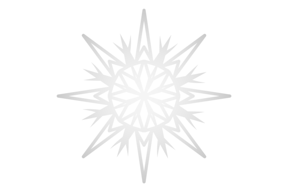 Silver Star Decorative Snowflake - Cold Season Symbol