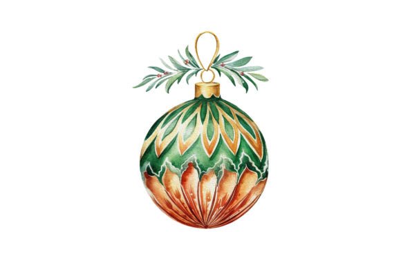 Watercolor Decorative Ball, Christmas: A Festive and Versatile Design Element